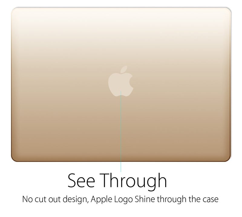 UESWILL Plastic Hard Shell Case Compatible with MacBook Pro (Retina, 15-inch, Mid 2012/2013/2014/Mid 2015), Model A1398, NO CD ROM, NO Touch Bar, Gold - Image 3